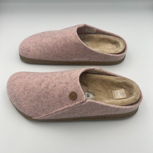 NWB Birkenstock Zermatt Shearling Slippers Light Rose Unisex Size EU40/W9/M7 - Picture 2 of 8